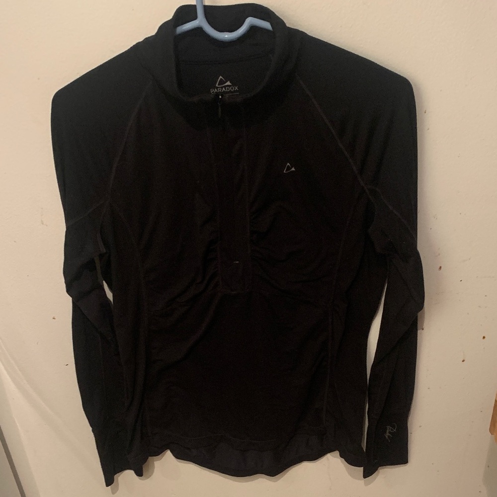 Paradox Drirelease Freshguard Black Half-Zip Merino Wool Blend Pullover SZ M